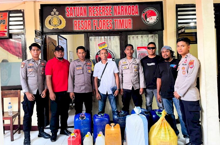 Wujudkan Situasi Aman dan Kondusif, Polres Flotim Tertibkan Peredaran Miras