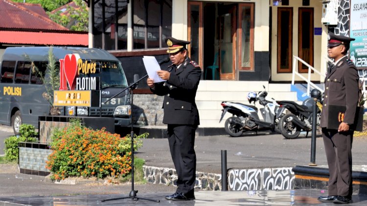 Polres Flotim Gelar Upacara Hari Bela Negara ke-77, Teguhkan Semangat Persatuan Bangsa