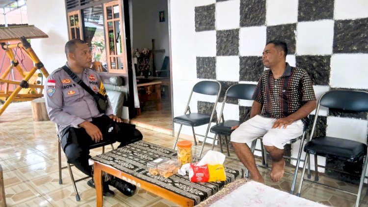 Sambangi Tokoh Agama, Bhabinkamtibmas Tampung Keluhan Lingkungan Jemaat