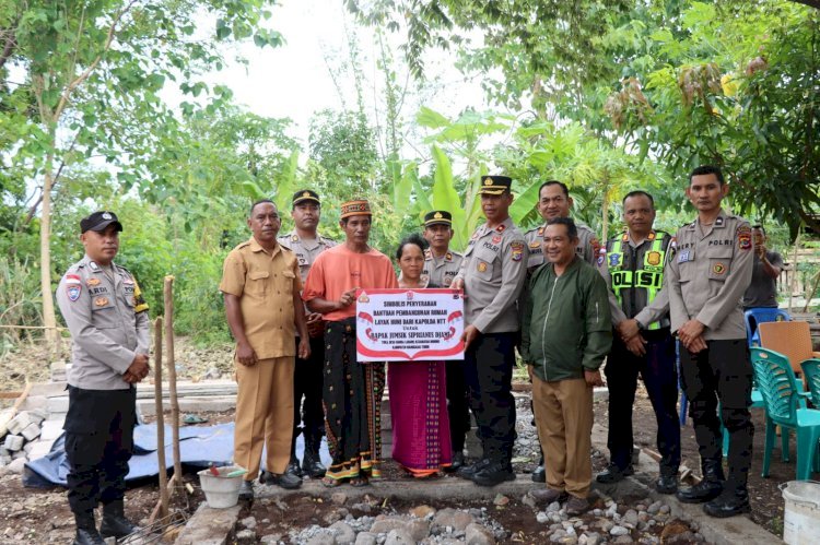 Kepedulian Kapolda NTT Nyata: Dua Keluarga di Manggarai Timur Terima Bantuan Rumah Layak Huni