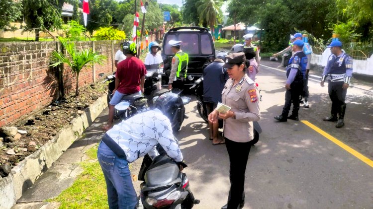 Polres Flotim Gencarkan Operasi Keselamatan, Kesadaran Pengendara Jadi Fokus Utama
