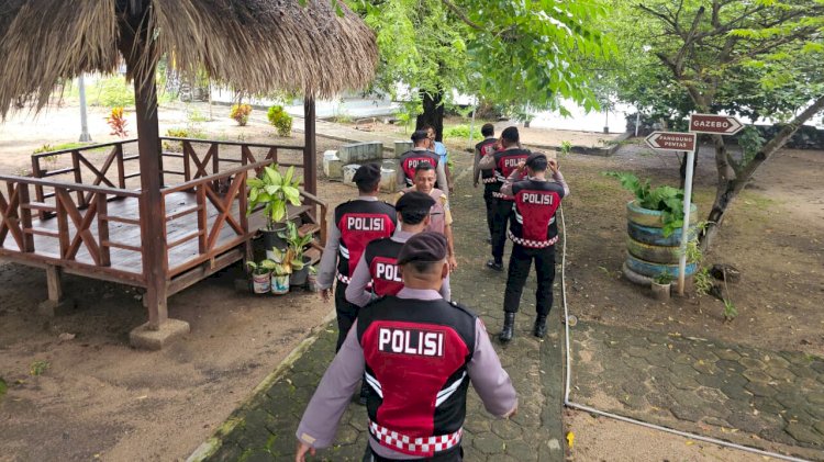 Dari Pasar hingga Rekreasi, Sat Samapta Polres Flotim Pastikan Situasi Kondusif