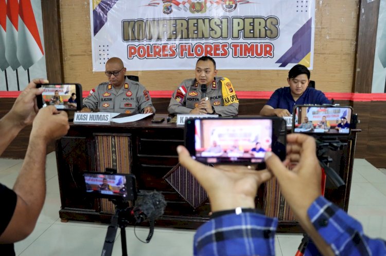 Polres Flores Timur Gelar Press Release Perkembangan Kasus Persetubuhan Anak