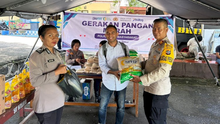Dukung Stabilitas Harga, Polres Flores Timur Gelar Pangan Murah