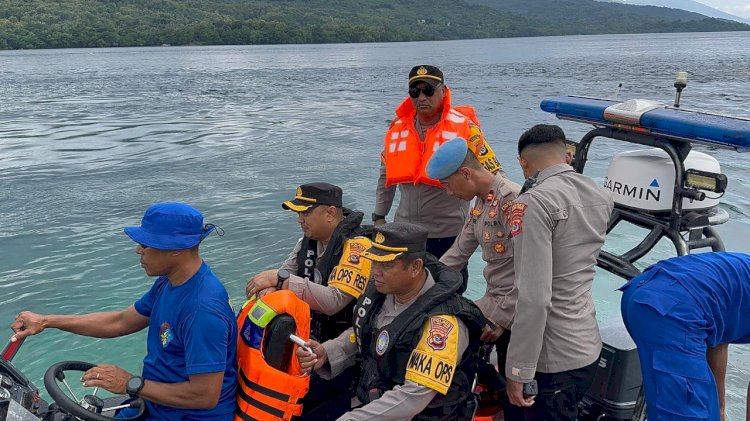 Naik Speedboat, Kapolres Tinjau Kesiapan Pengamanan di Desa Wureh