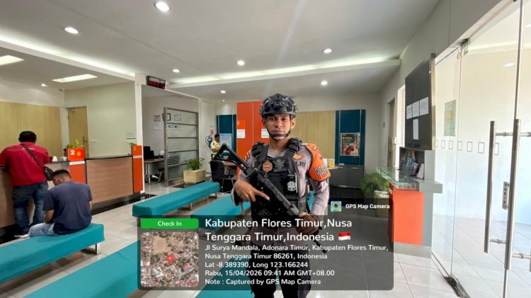 Pamobvit Polres Flotim Intensifkan Pengamanan Perbankan