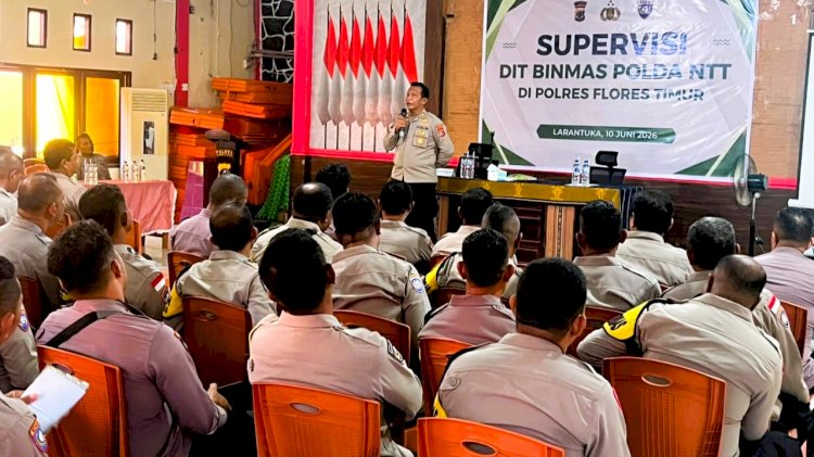 Bhabinkamtibmas sebagai Ujung Tombak, Supervisi Binmas Polda NTT Hadir Memberi Penguatan di Flores Timur
