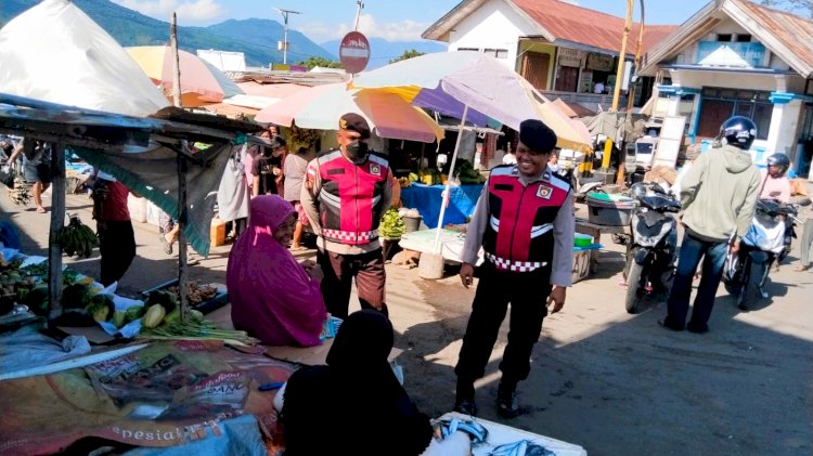 Bukan Sekadar Patroli, Sat Samapta Polres Flores Timur Menyapa dan Mendengar UMKM
