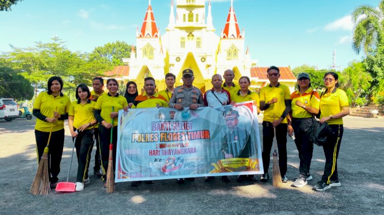 Menyambut Bhayangkara ke-80 dengan Aksi yang Menyatukan Hati, Bhakti Religi Polres Flores Timur Tuai Apresiasi