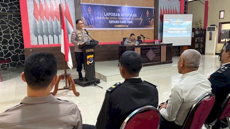 Estafet Kepemimpinan Berlanjut, Kapolres Flores Timur AKBP Gede Putra Yase Terima Memori Jabatan