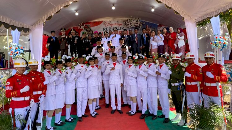Kemerdekaan dan Kepedulian, Kapolres Flores Timur Bersama Forkopimda Hadiri Upacara HUT RI ke-81