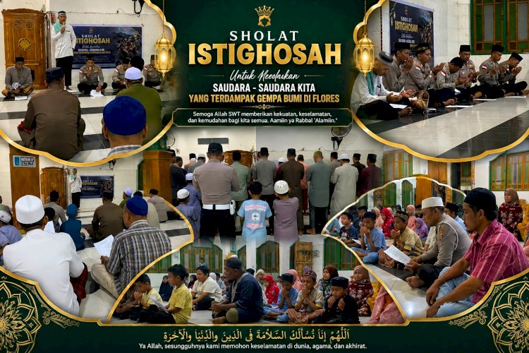 Kepedulian di Tengah Musibah Gempa, Polres Flores Timur Gelar Doa Bersama