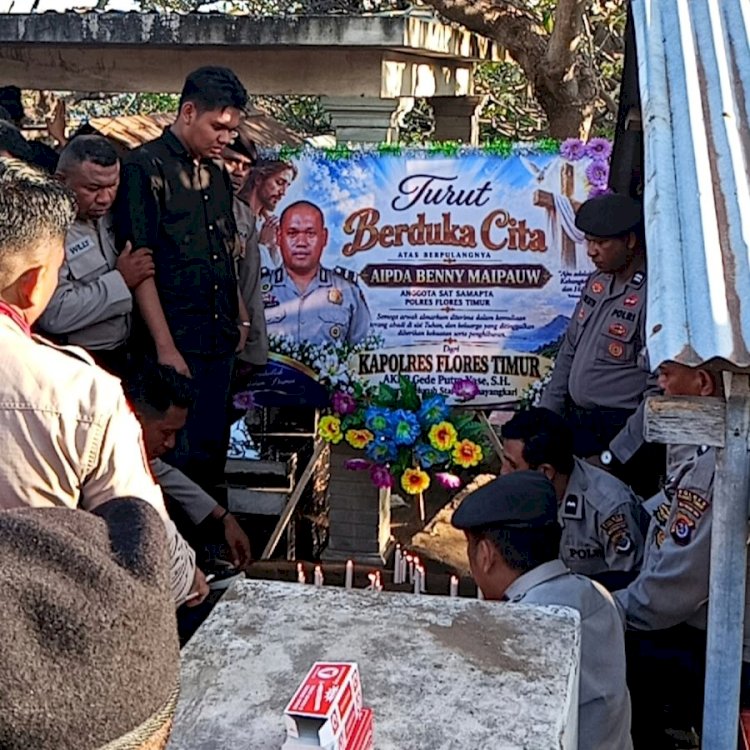 Selamat Jalan Aipda Benny Maipauw, Polres Flotim Lepas dengan Penghormatan Terakhir