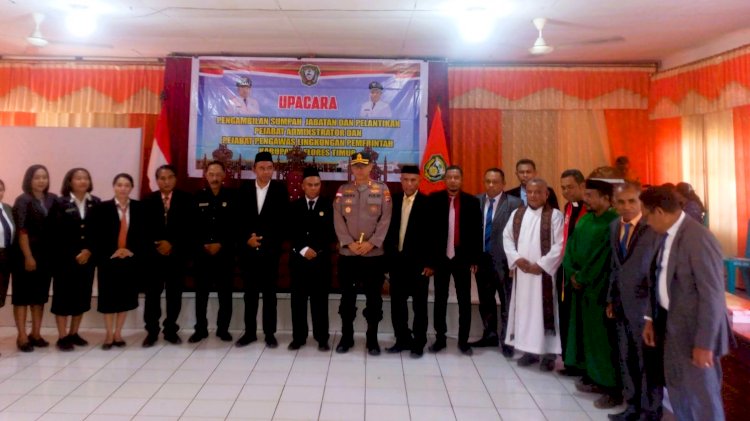 Kapolres Flores Timur Hadiri Pelantikan Pelantikan 13 Pejabat di Lingkungan Pemkab Flotim
