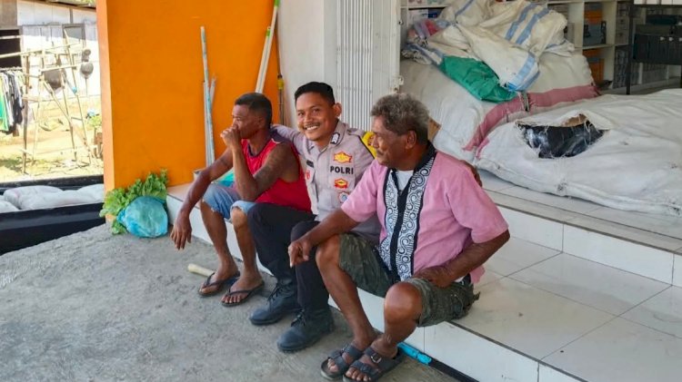 Jaga Hati, Jaga Persaudaraan, Bhabinkamtibmas Sampaikan Pesan Kamtibmas