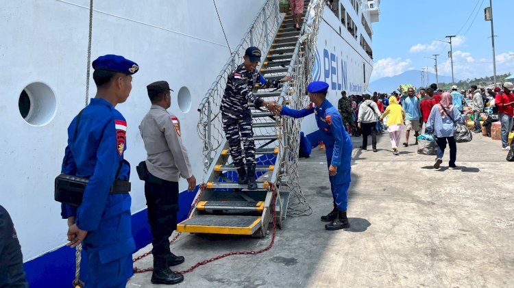 Polres Flores Timur Pastikan Pengamanan KM Lambelu Berjalan Aman dan Lancar