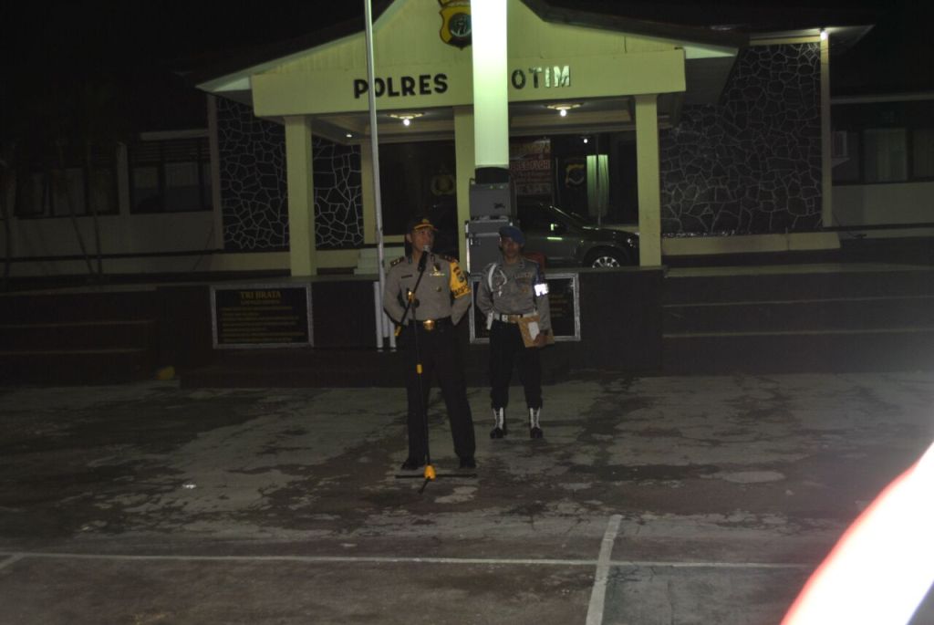 Apel Pengecekan Kesiapan Personil Polres Flotim Dalam Rangka Kesiapan Pengamanan Penetapan Paslon Bupati Flotim