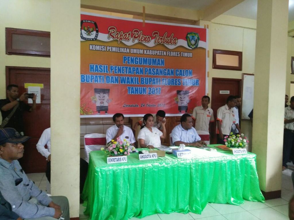 Penetapan Paslon terpilih Bupati dan Wakil Bupati Kab. Flores Timur.