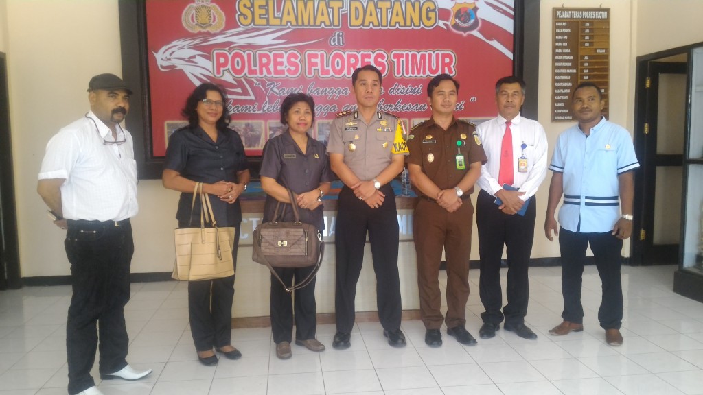 Polres Flotim melaksanakan vicon dengan Kapolri terkait MOU Sentra Gakkumdu antara Polri, Bawaslu RI dan Kejagung RI