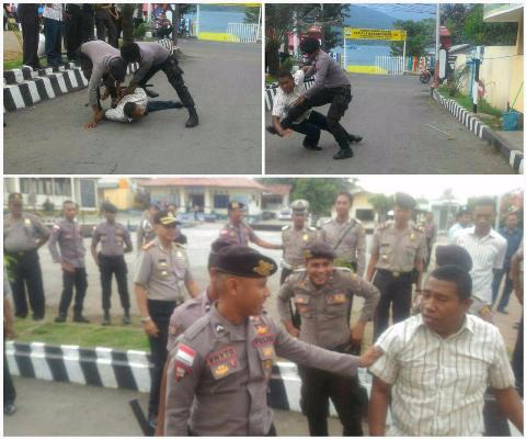 Giat Simulasi Penyerangan dan Perlawanan OTK (Orang Tak Dikenal ) Terhadap Petugas Jaga Mako Polres Flotim.