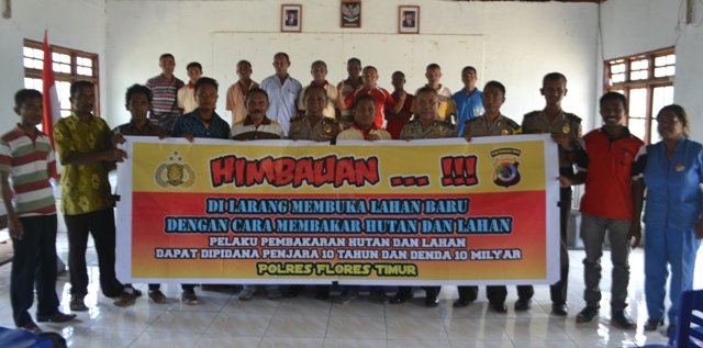 Cegah Karhutla, Polres Flotim Gencar Sosialisasi Penanggulangan Karhutla