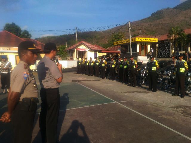 Wakapolres Flotim Pimpin Apel dan Pemeriksaan Kelengkapan Ranmor R2 Bhabinkamtibmas