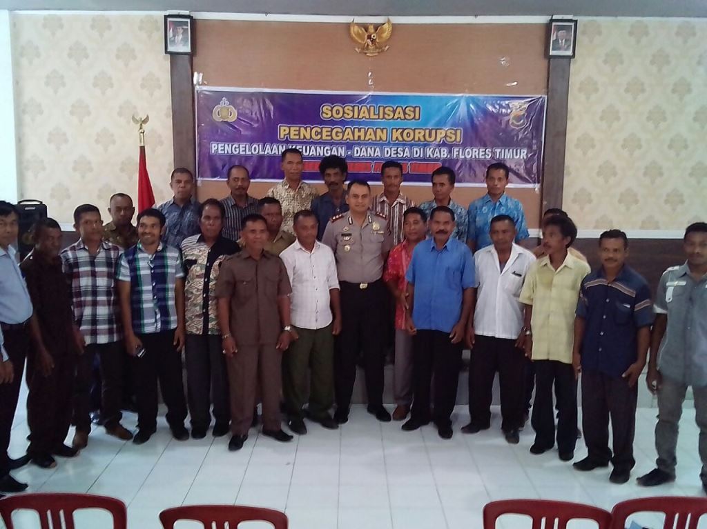 Hindari Penyimpangan Dana Desa, Polres Flotim Sosialisasi Pencegahan Korupsi