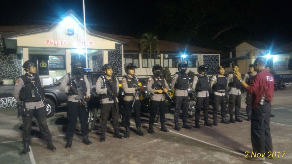 Ciptakan Situasi Aman, Tim Pana Elang Polres Flotim Intensifkan Giat Patroli Malam