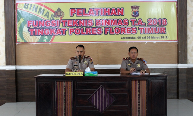 Kanit Binmas dan Bhabinkamtibmas Jajaran Polres Flotim Ikuti Pelatihan Fungsi Teknis Binmas di Aula Ikatara