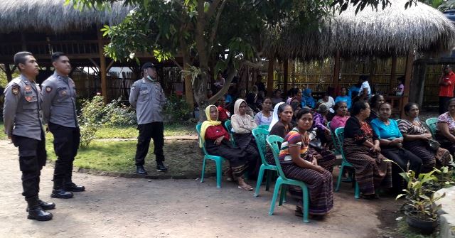 Kampanye Pilgub NTT Tahun 2018, Kapolsek Adonara Pimpin Pengamanan Giat Kampanye Dialogis dari Paket Marhaen