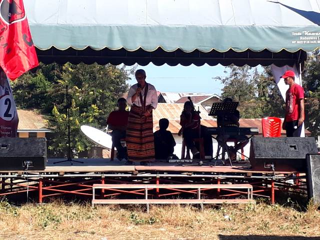 Kampanye Pilgub NTT Tahun 2018, Kapolsek Adonara Timur Pimpin Pengamanan Giat Kampanye Dialogis dari Paket Marhaen