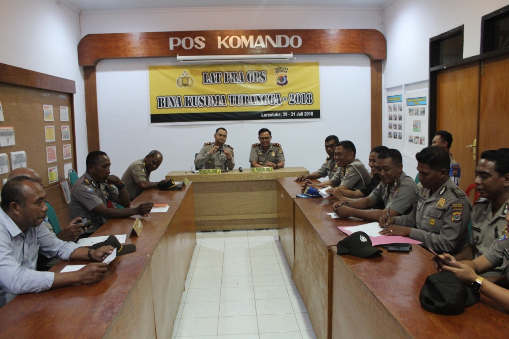 Lat Pra Ops Bina Kusuma Turangga 2018 Polres Flotim di Buka Kapolres Flotim