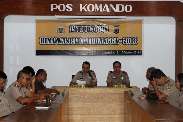 Polres Flotim Laksanakan Giat Lat Pra Ops Bina Waspada Turangga 2018