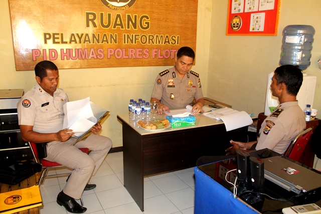 Supervisi Bid Humas Polda NTT TA. 2018 di Polres Flotim
