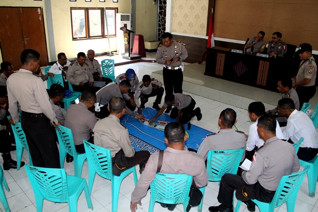 Polres Flotim Gelar Tactical Floor Game di Hari Ke-3 Lat Praops Mantap Brata 2019