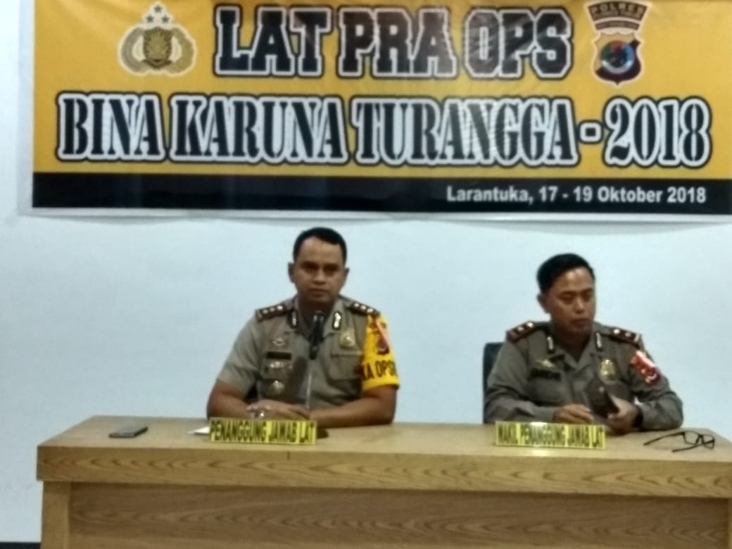 Polres Flotim Gelar Lat Pra Ops Bina Karuna Turangga Tahun 2018