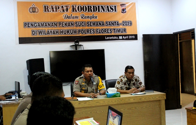 Rakor Persiapan Pengamanan Pekan Suci Semana Santa Tahun 2019 di Wilayah Kota Larantuka – Flotim