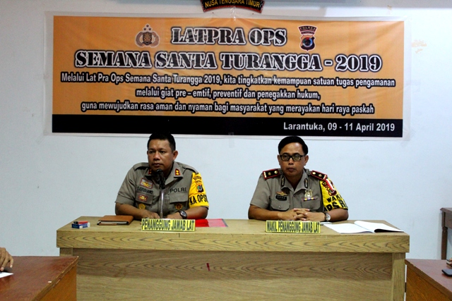 Jelang Perayaan Paskah, Polres Flores Timur Gelar Lat Pra Ops Semana Santa Turangga 2019