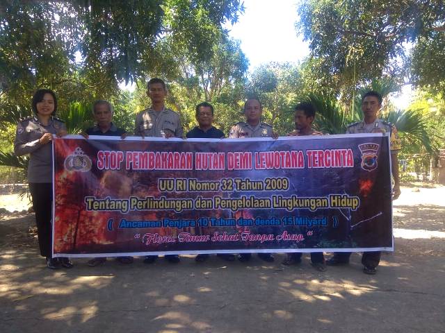 Polres Flotim Gencarkan Sosialisasi Pencegahan Kebakaran Hutan dan Lahan
