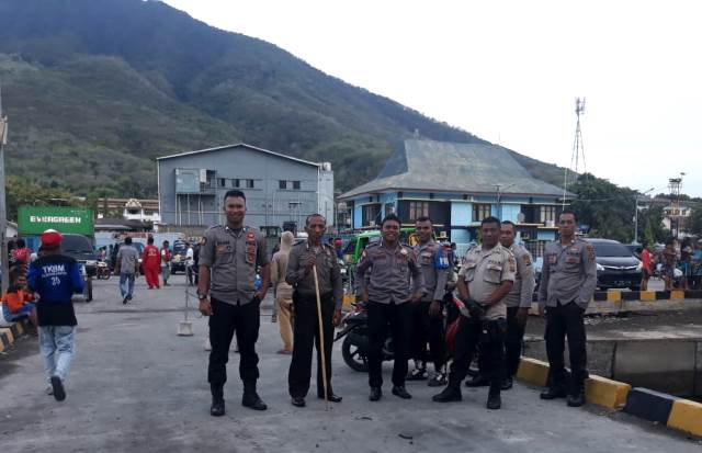 Antisipasi Gangguan Kambtibmas, Anggota Pos Pol KP3 Laut Lakukan Pengamanan